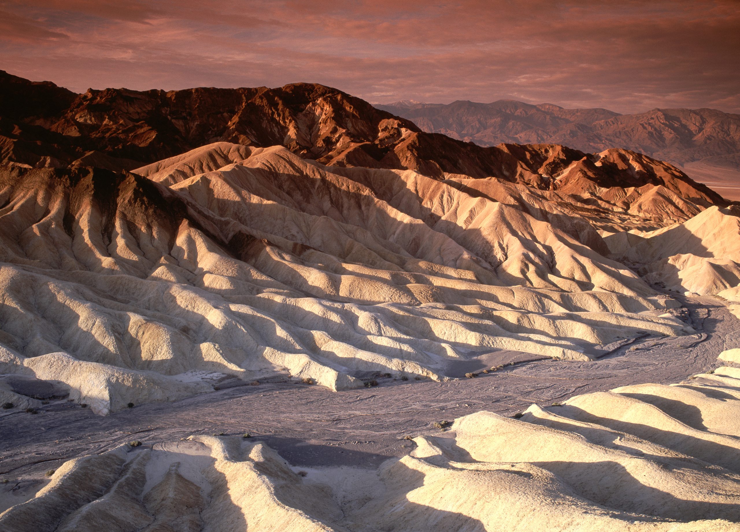 Scenic view of Desert Hills of Death Valley