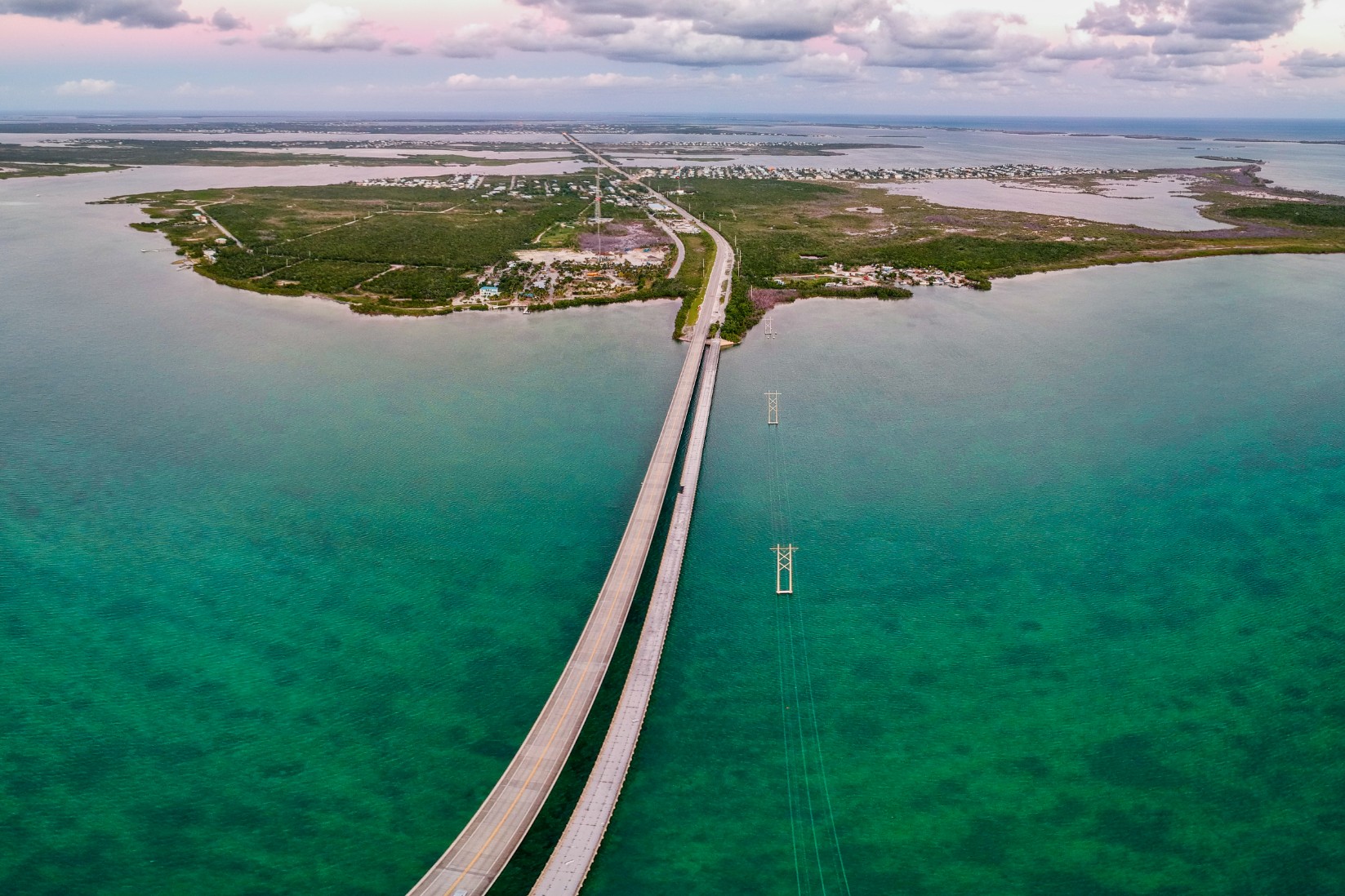 Road 1 to Key West in Florida, USA